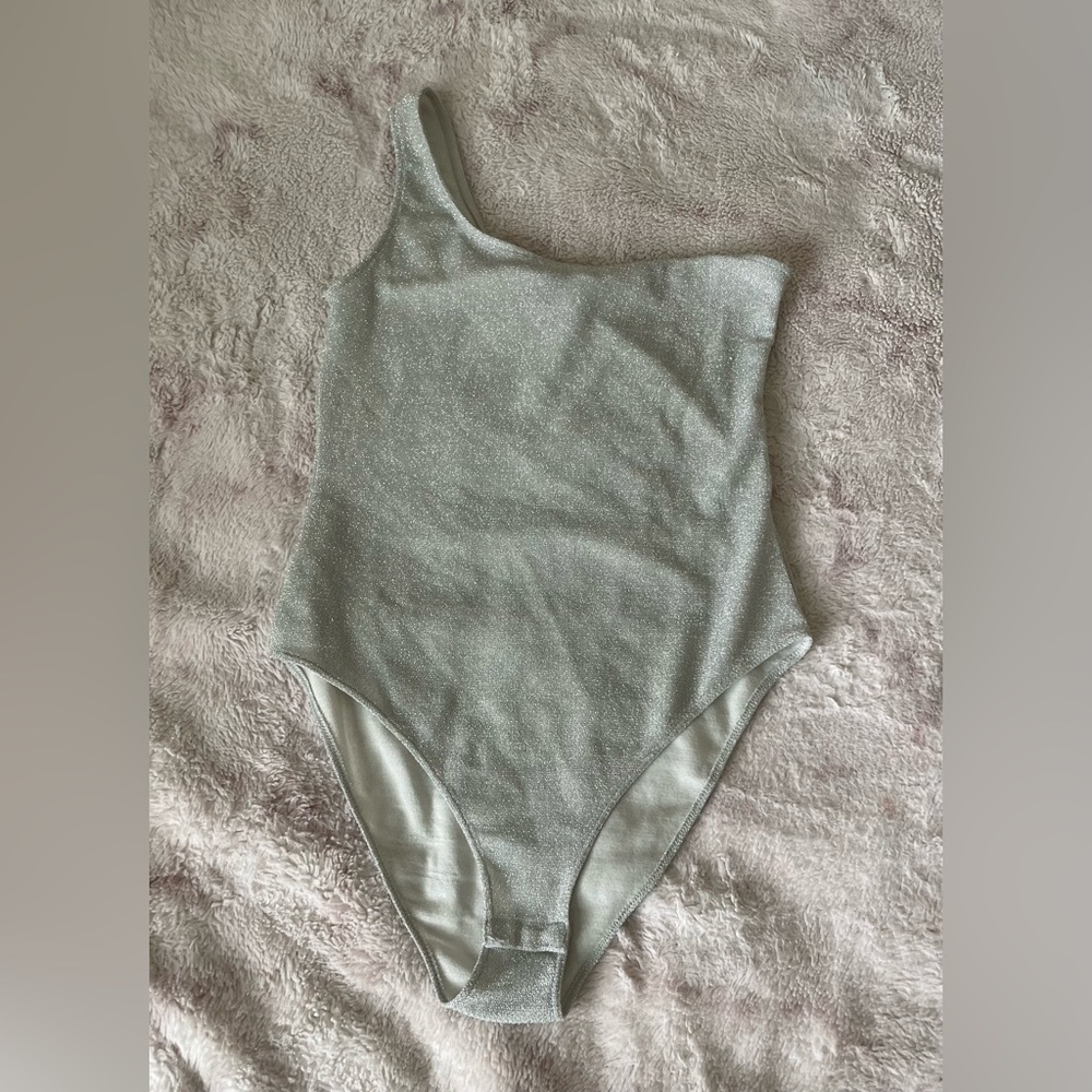 H&M Divided medium silver shine 1 strap body suit